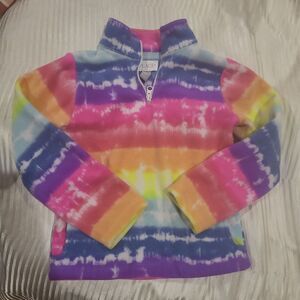 Tie Dye half zip up, size 5/6, multi colored